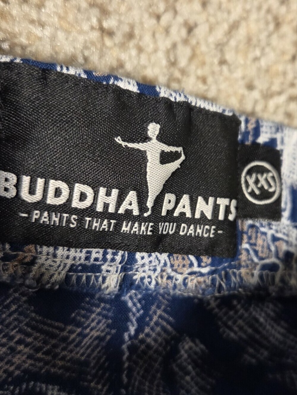 Buddha Pants Harem Savannah 100% Cotton Unisex Size XXS Blue Artsy Boho Yoga - Picture 3 of 8